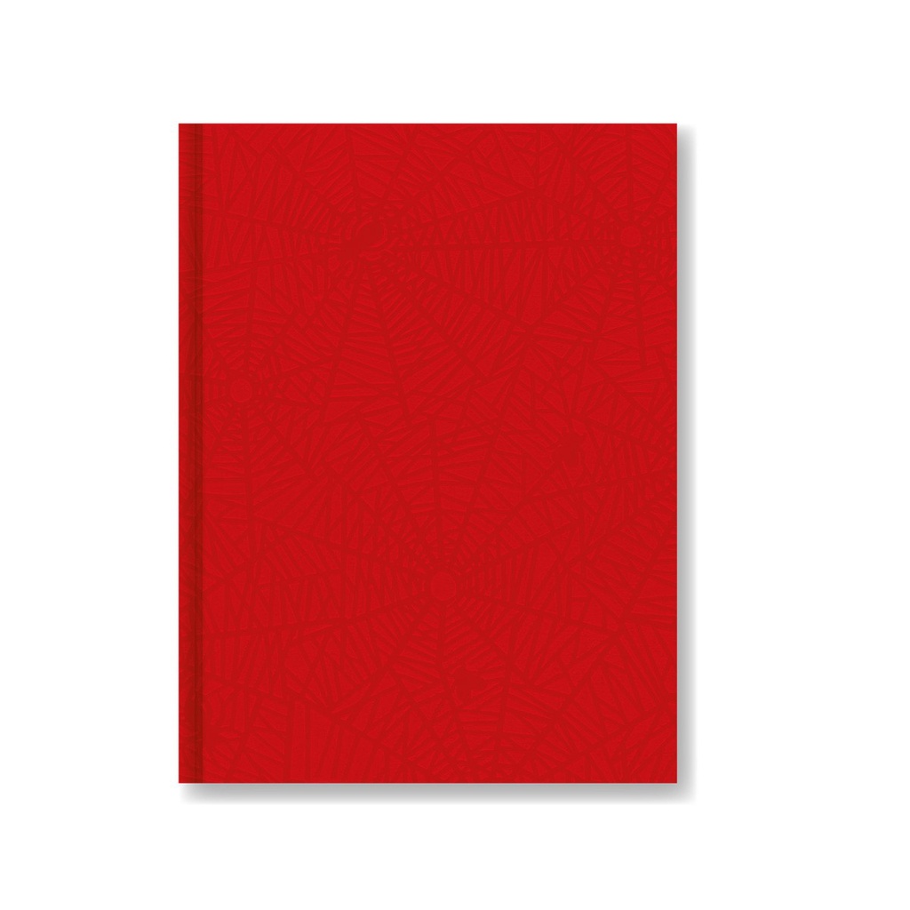 CUADERNO LAPRIDA T/D ARAÑA 50H ROJO RAYADO