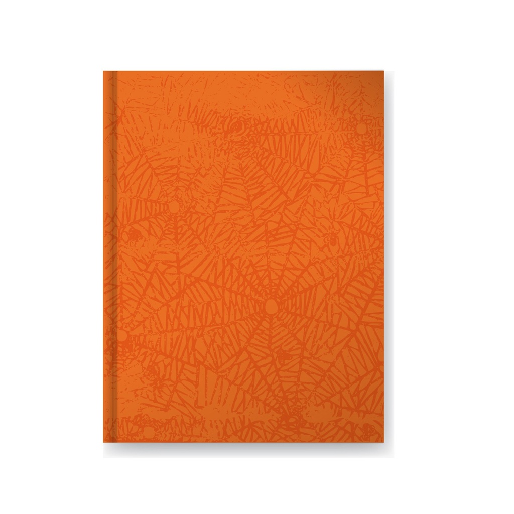 CUADERNO LAPRIDA T/D ARAÑA 98H NARANJA RAYADO