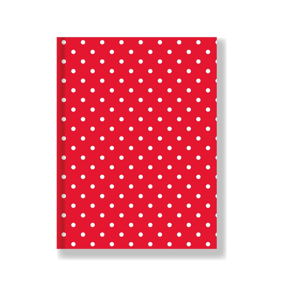 CUADERNO LAPRIDA T/D LUNAR 50H ROJO RAYADO