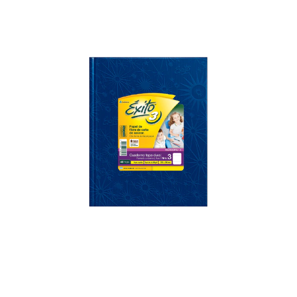 CUADERNO EXITO Nº3 FORRADO 48H AZUL RAYADO