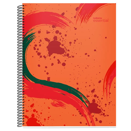 CUADERNO LEDESMA ESSENT.22X29 84H ROJO RAYADO