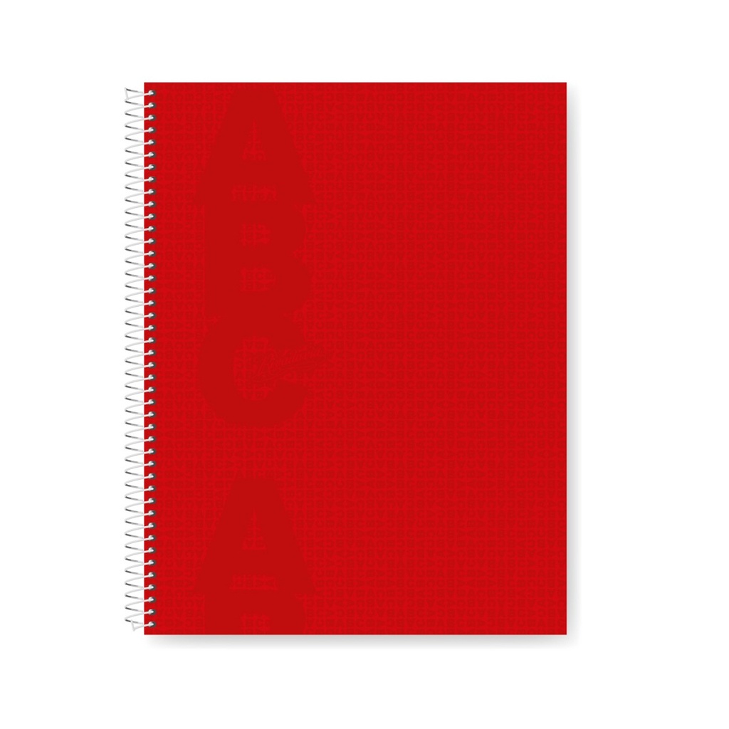 CUADERNO RIVADAVIA ABC 21X27 60H ROJO RAYADO