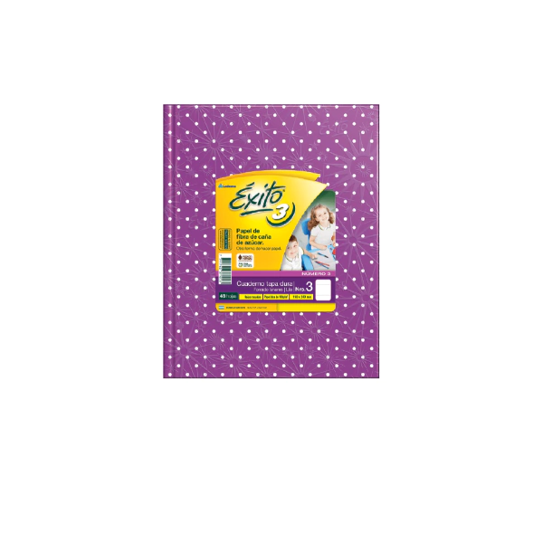 CUADERNO EXITO N°3 LUNAR 48H LILA RAYADO