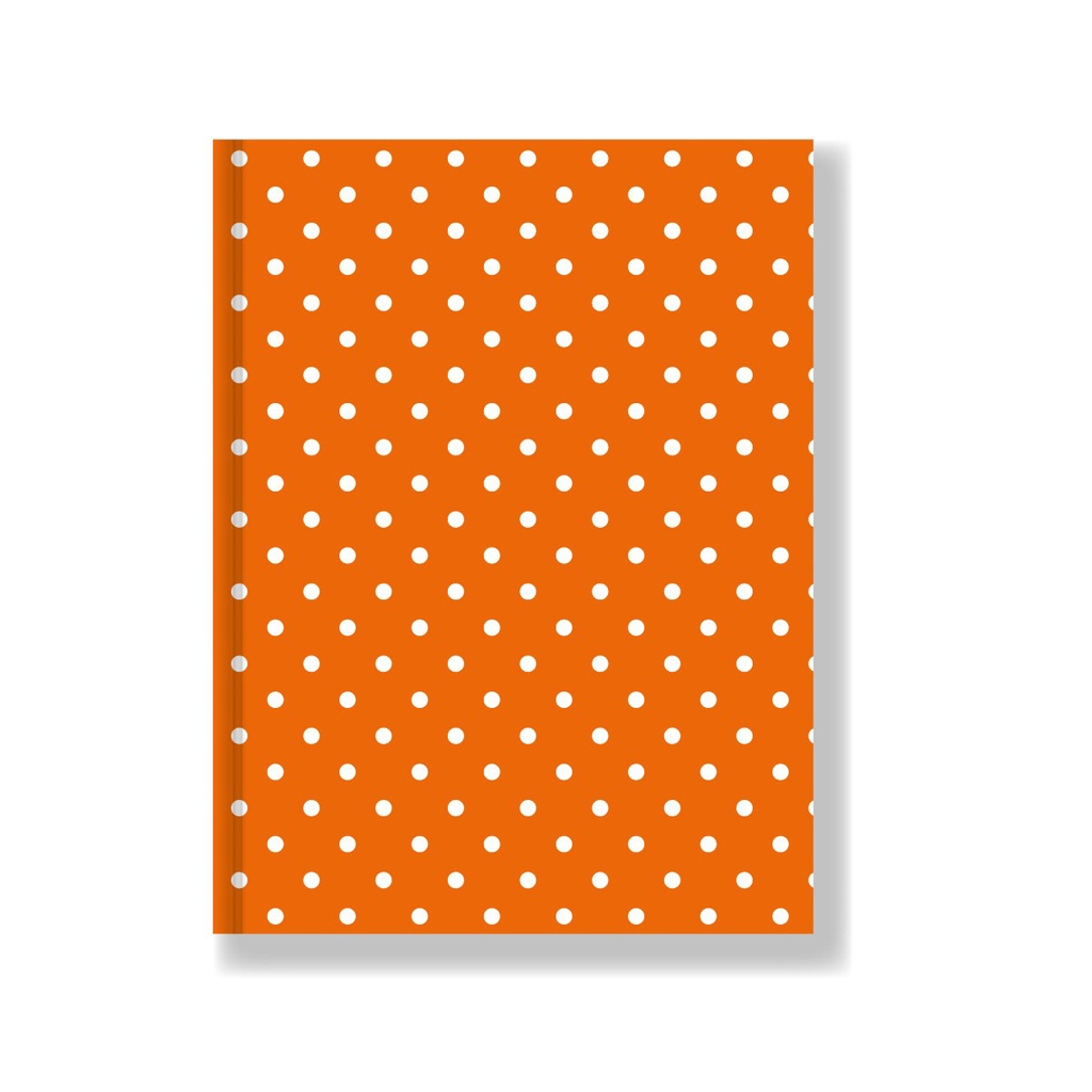 CUADERNO LAPRIDA T/D LUNAR 50H NARANJA RAYADO