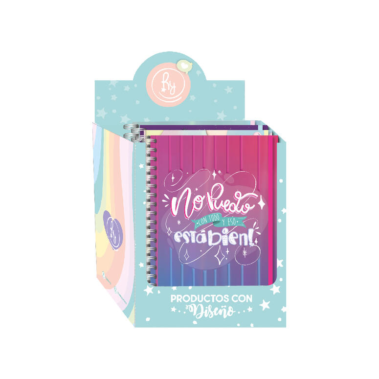 CUADERNO RY 1019 15X21 ANILLADO HOLOGRAFICO 80H