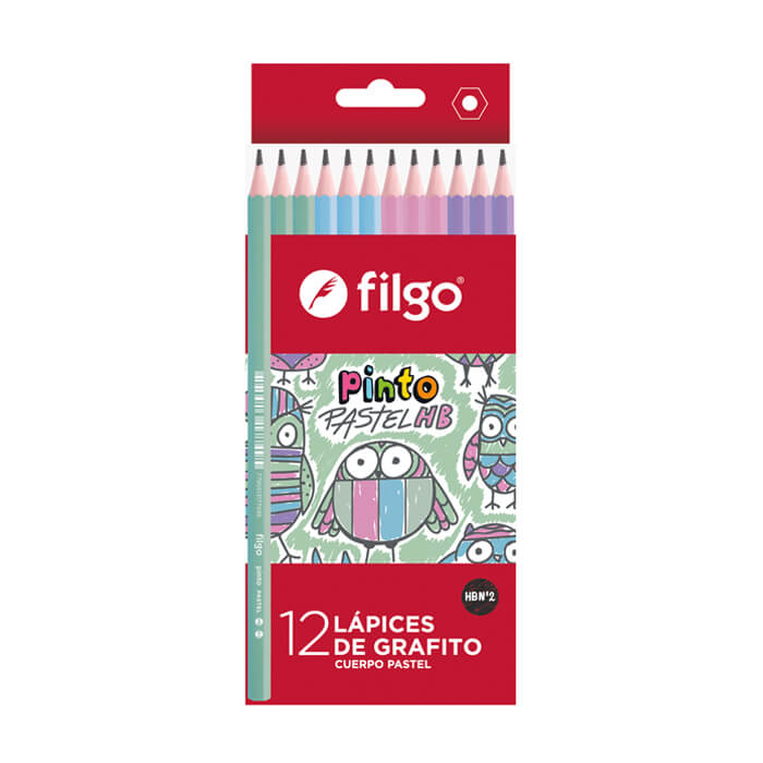 LAPIZ GRAFITO FILGO CUERPO PASTEL HB X12