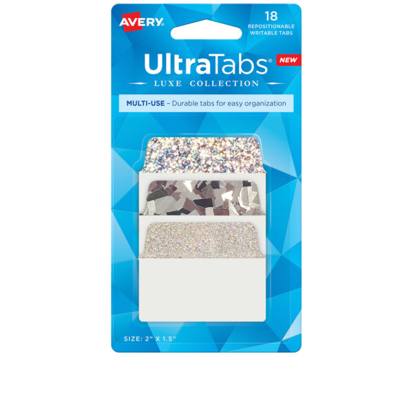 BANDERITAS AVERY ULTRATABS X18 PLATEADAS LIQUIDACION