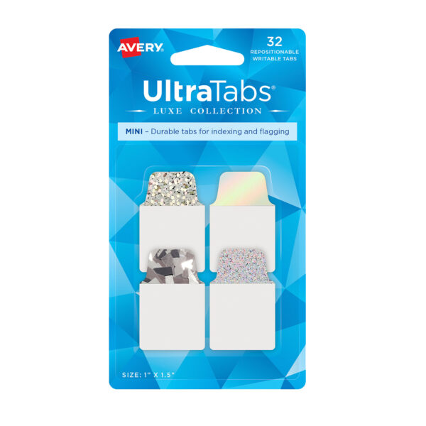 BANDERITAS AVERY ULTRATABS X32 MINI PLATA LIQUIDACION