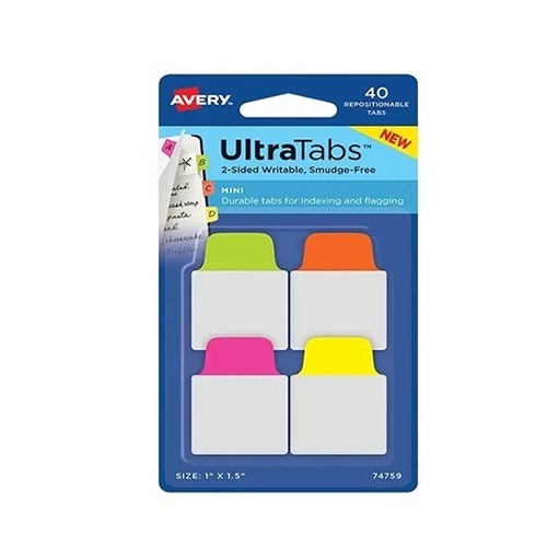 BANDERITAS AVERY ULTRATABS X40 MINI LIQUIDACION