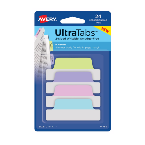 BANDERITAS AVERY ULTRATABS X24 PASTEL LIQUIDACION