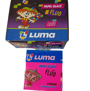 PAPEL GLACE FLUO 10X10 (5 HOJAS)