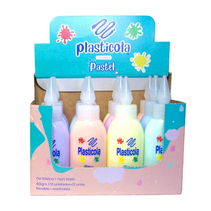 PEGAMENTO PLASTICOLA PASTEL 250G LILA