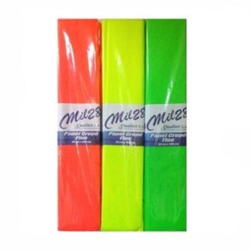 PAPEL CREPE FLUO X10 NARANJA