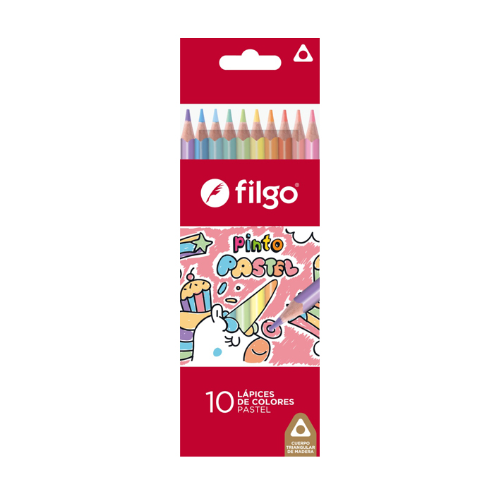 PINTURITAS FILGO X10 PASTEL LARGAS