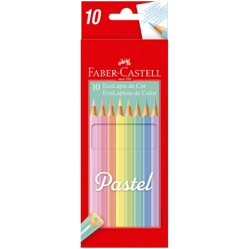 PINTURITAS FABER ECOLAPIZ X10 PASTEL