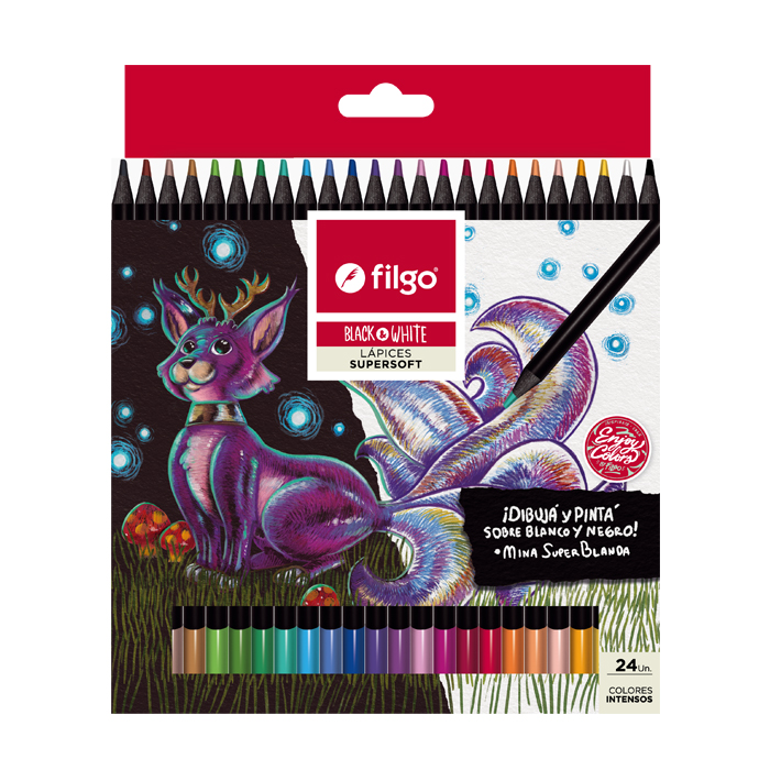 PINTURITAS FILGO X24 LARGAS BLACK & WHITE