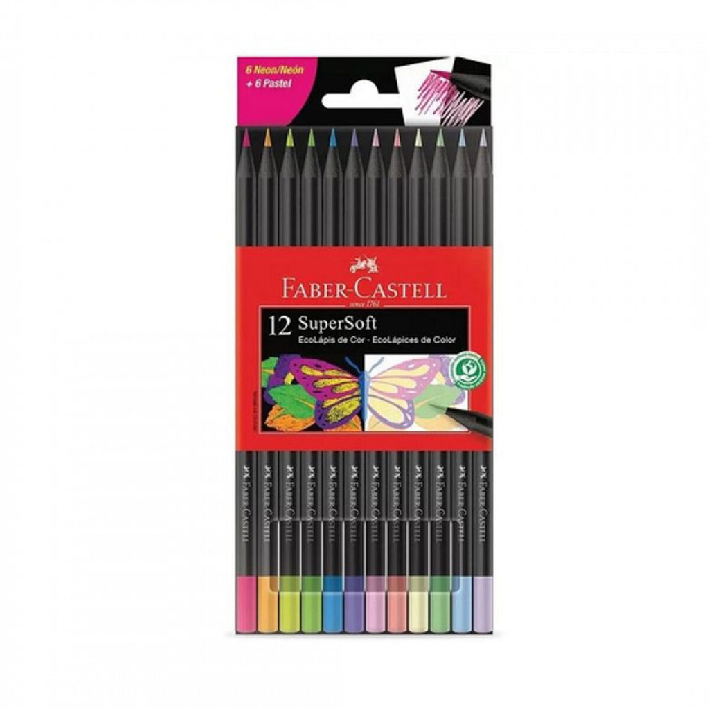 PINTURITAS FABER SUPERSOFT X12 6 NEON 6 PASTEL