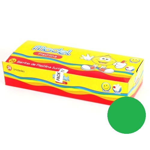 PLASTILINA MODEL STD X24 VERDE