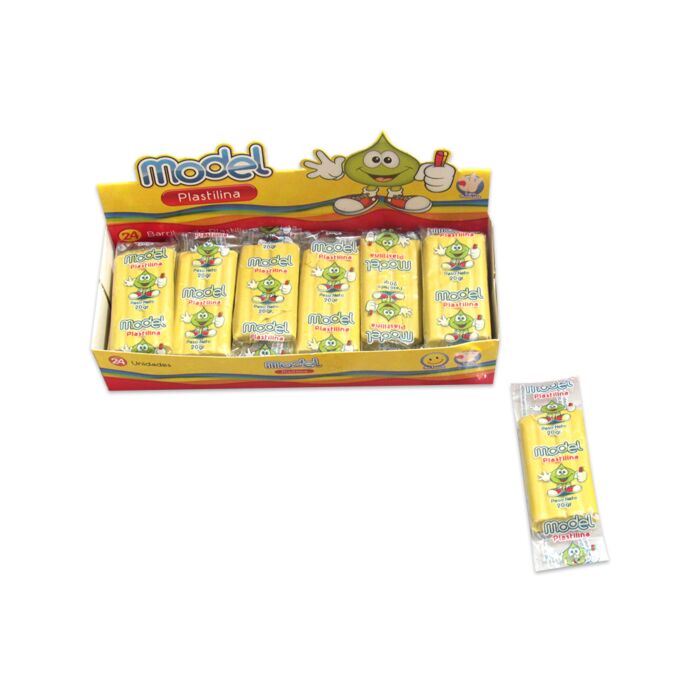 PLASTILINA MODEL STD X24 AMARILLO