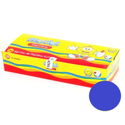 PLASTILINA MODEL STD X24 AZUL