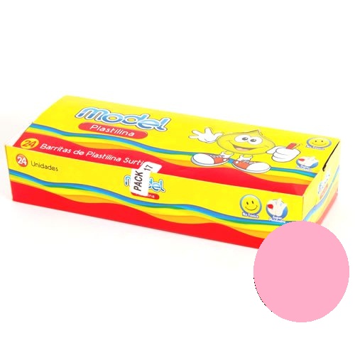 PLASTILINA MODEL STD X24 ROSA