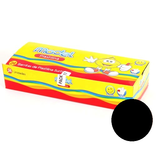 PLASTILINA MODEL STD X24 NEGRO