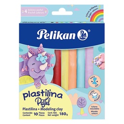 PLASTILINA PELIKAN PASTEL SURTIDO X10