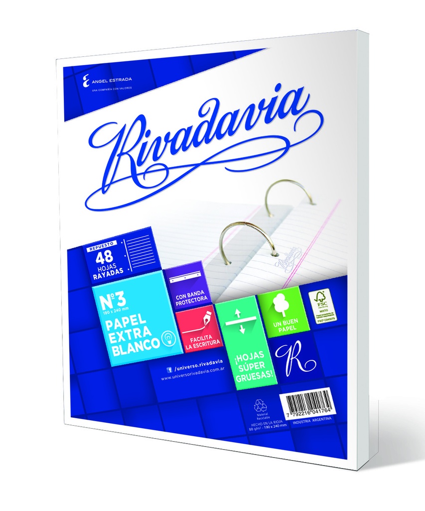 REPUESTO RIVADAVIA Nº3 E/B X48H RAYADO