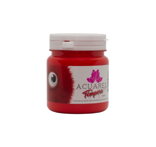 TEMPERA ACUAREL POTE 250G ROJO