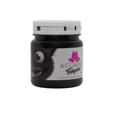 TEMPERA ACUAREL POTE 250G NEGRO