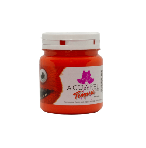 TEMPERA ACUAREL POTE 250G NARANJA