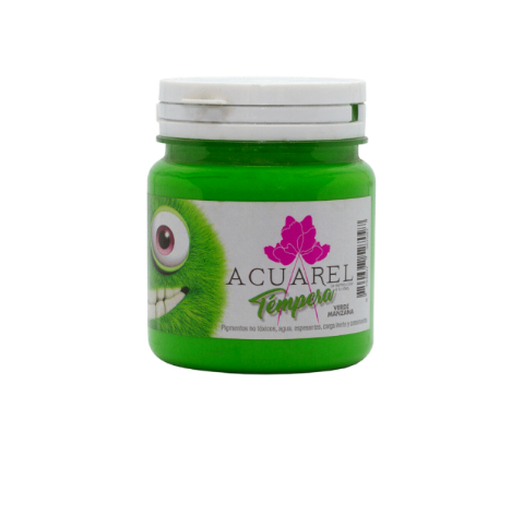 TEMPERA ACUAREL POTE 250G VERDE MANZANA