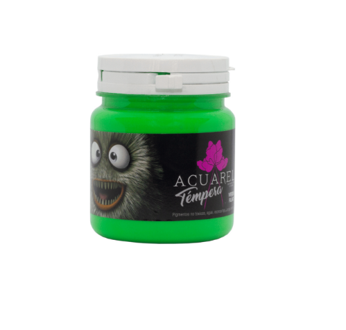 TEMPERA ACUAREL POTE 250G VERDE FLUO