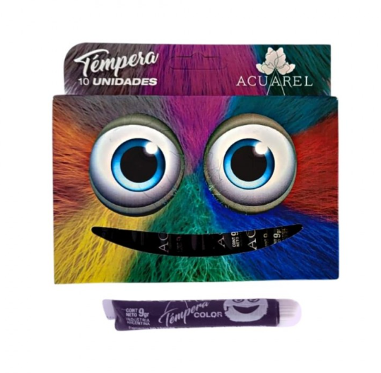 TEMPERA ACUAREL X10 VIOLETA 9G