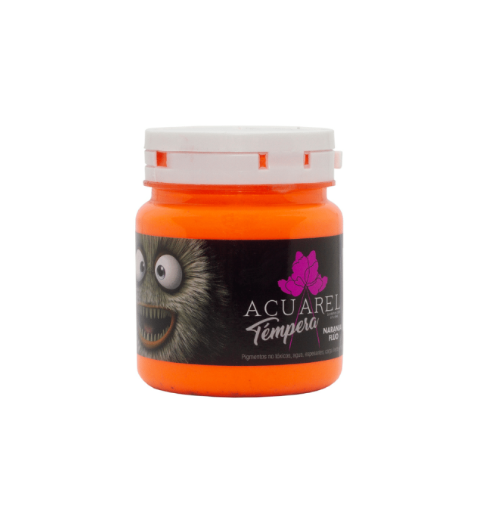 TEMPERA ACUAREL POTE 250G NARANJA FLUO