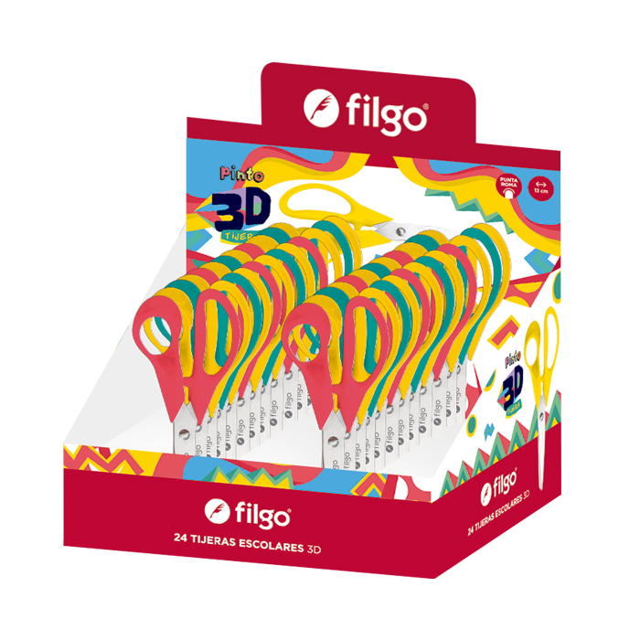 TIJERA FILGO PINTO 3D DISPLAY X24 SURTIDO