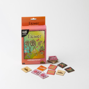 JUEGO BISONTE MEMOTEST FLOWER DE 48 PIEZAS