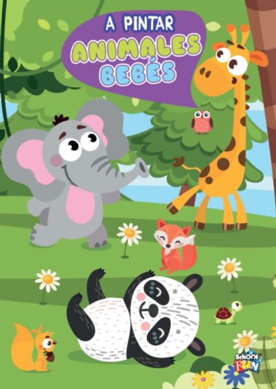 LIBRO SCHOOL FUN A PINTAR ANIMALES BEBES