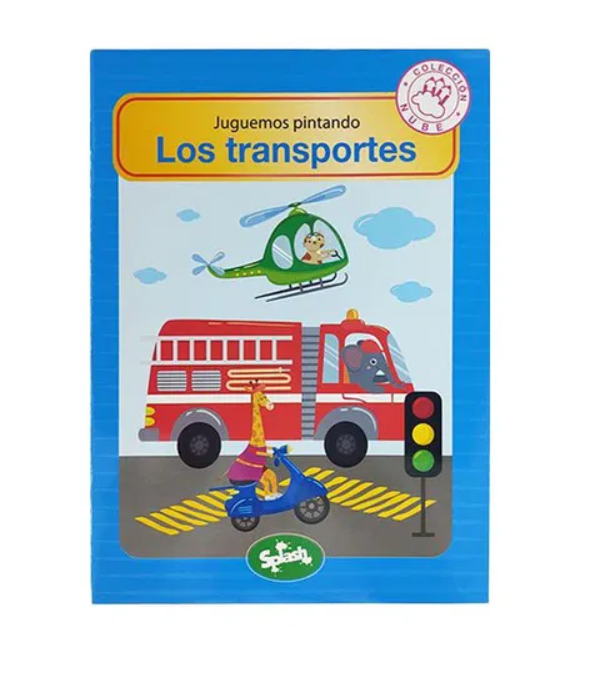 LIBRO SPLASH JUGUEMOS PINTANDO LOS TRANSPORTES