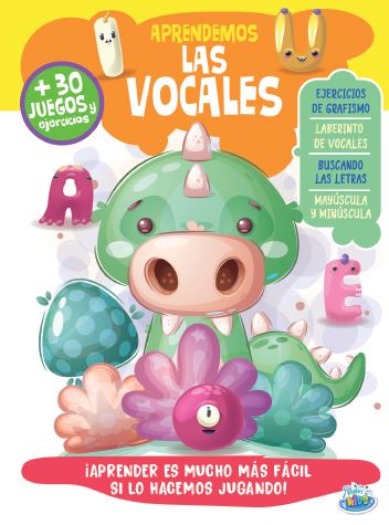 LIBRO BRAINY KIDS APRENDEMOS LAS VOCALES