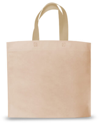 BOLSA TELA 30X30X10CM C/MANIJA BEIGE X5