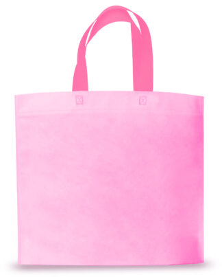 BOLSA TELA 45X40X10CM C/MANIJA ROSA