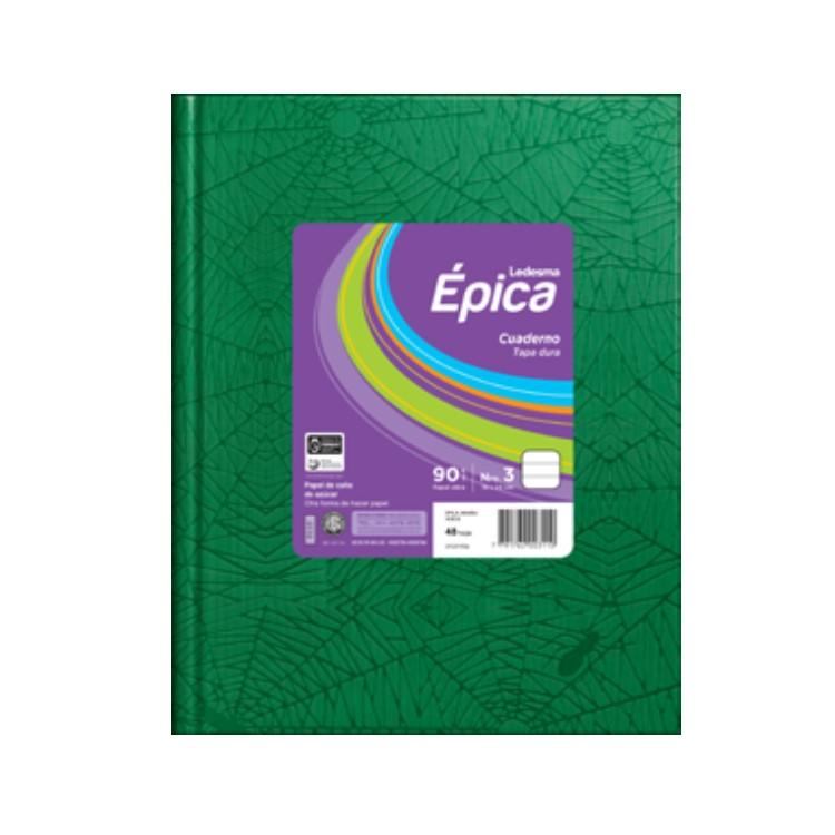 CUADERNO LEDESMA EPICA Nº3 T/D ARAÑA 100H VERDE RAYADO