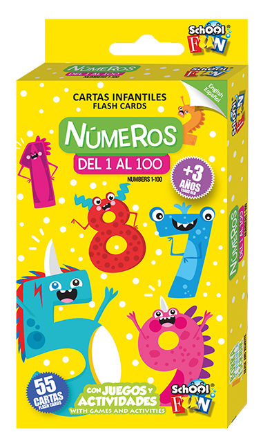 CARTAS INFANTILES SCHOOL FUN NUMEROS 1 AL 100