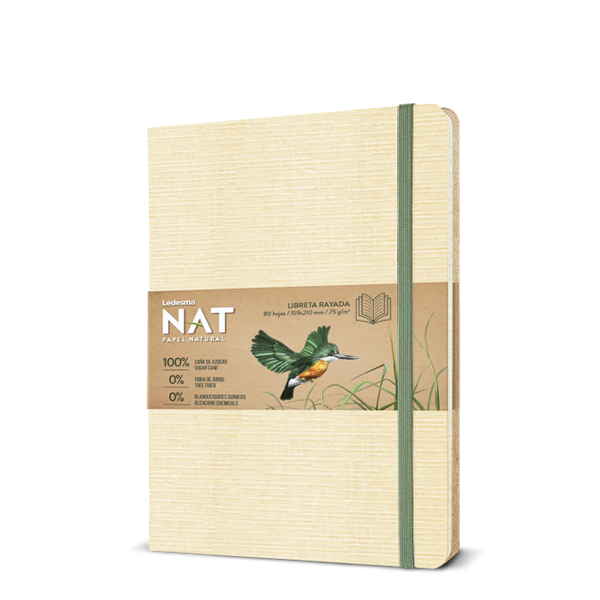 LIBRETA LEDESMA NAT 16X21 80H RAYADA