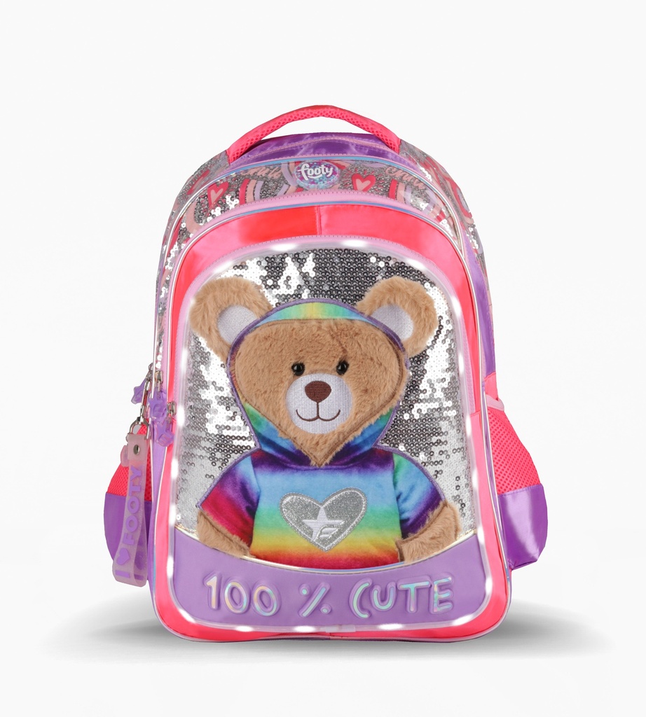 MOCHILA FOOTY ESPALDA 18'' TEDDY C/LED