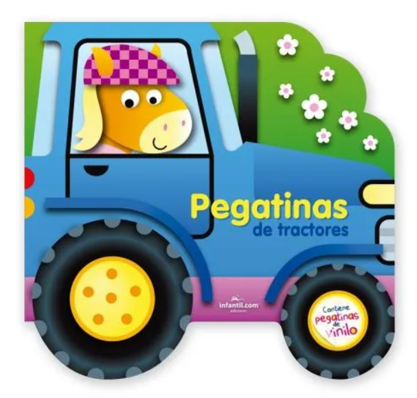 LIBRO CONSTRUYE VEHICULOS CON STICKERS DE TRACTORES