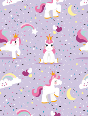 PAPEL MAG P/REGALO 70X100 X10 5103 UNICORNIOS CONFETI