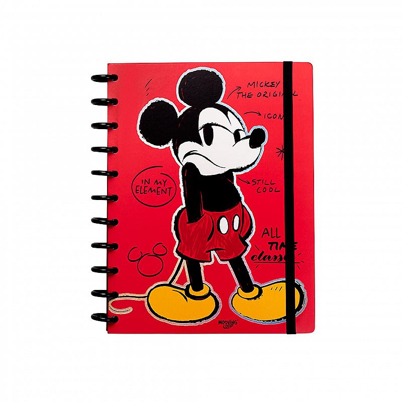 CUADERNO MOOVING LOOP MICKEY MOUSE 20.8X28 CON DISCOS