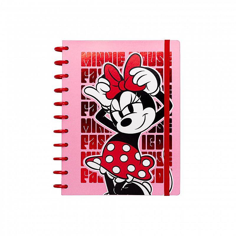 CUADERNO MOOVING LOOP MINNIE MOUSE 20.8X28 CON DISCOS